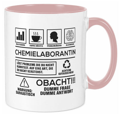 Achtung Probleme Chemielaborantin | Laborantin Chemie Geschenk Humor