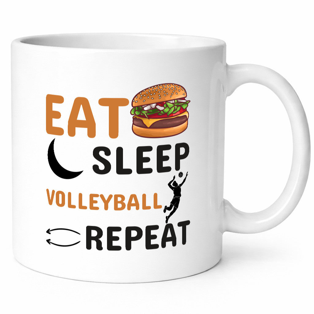 Eat Sleep Volleyball Repeat | Spieler Tasse Humor Geschenkidee