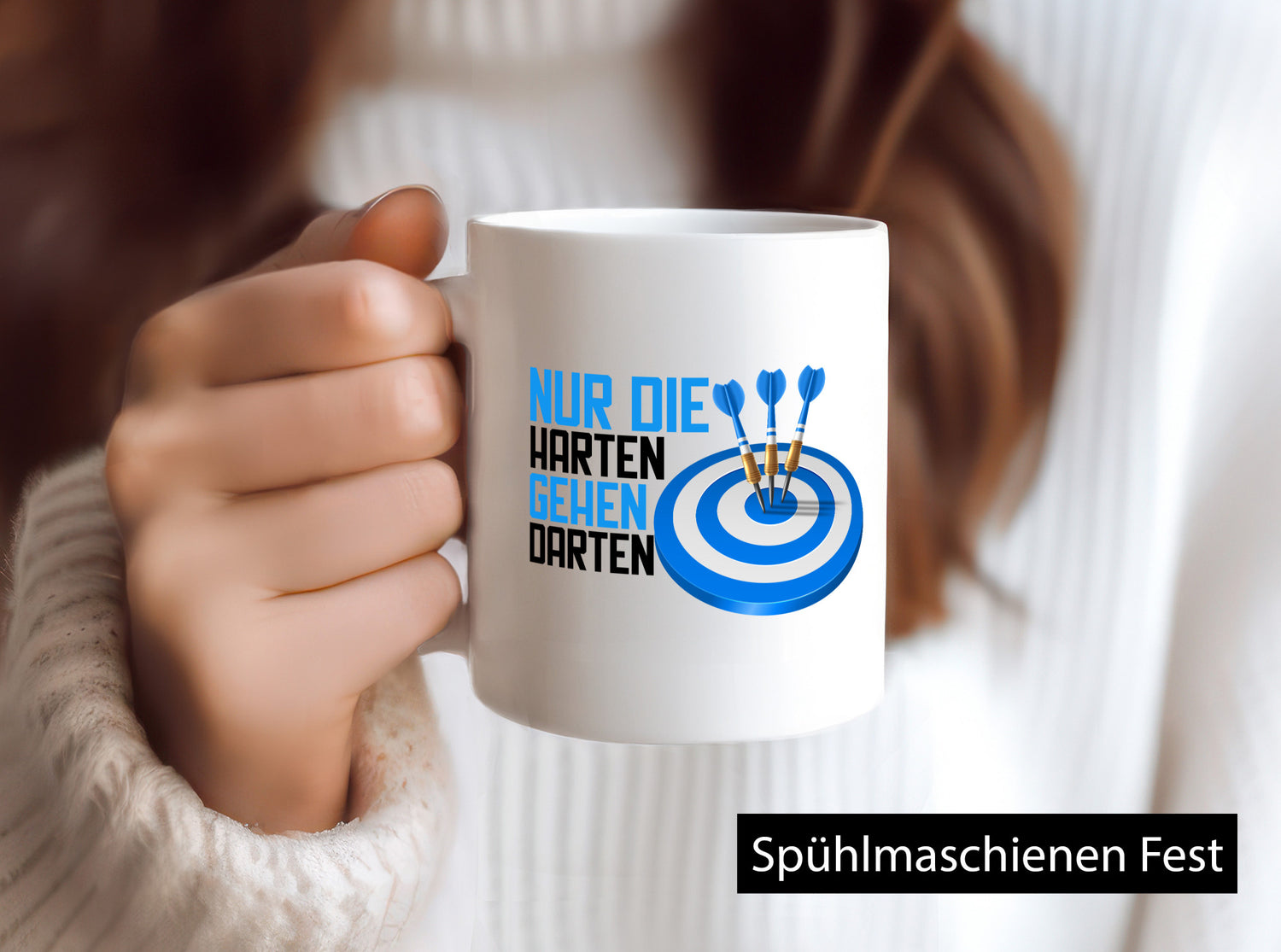 Nur die Harten gehen Darten | Dart Dartspieler Pfeile Humor Geschenkidee Tasse