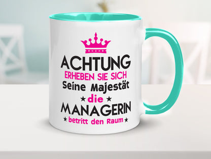 Seine Majestät Managerin | Management lustig Humor Geschenkidee Geschenk Tasse
