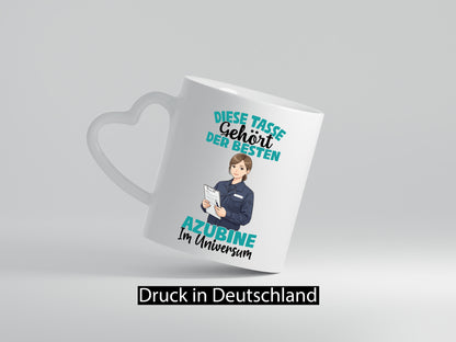 Im Universum: Azubine | Ausbildung Lehre Lehrling Geschenkidee Humor Tasse