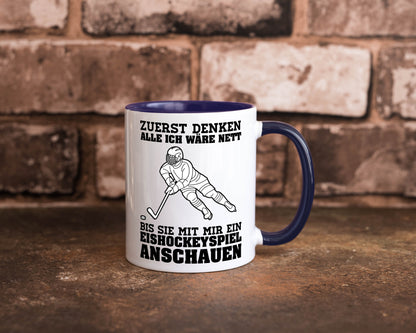 Eishockeyspiel | Eishockeyfan Tasse Eishockeyspieler Humor Geschenkidee