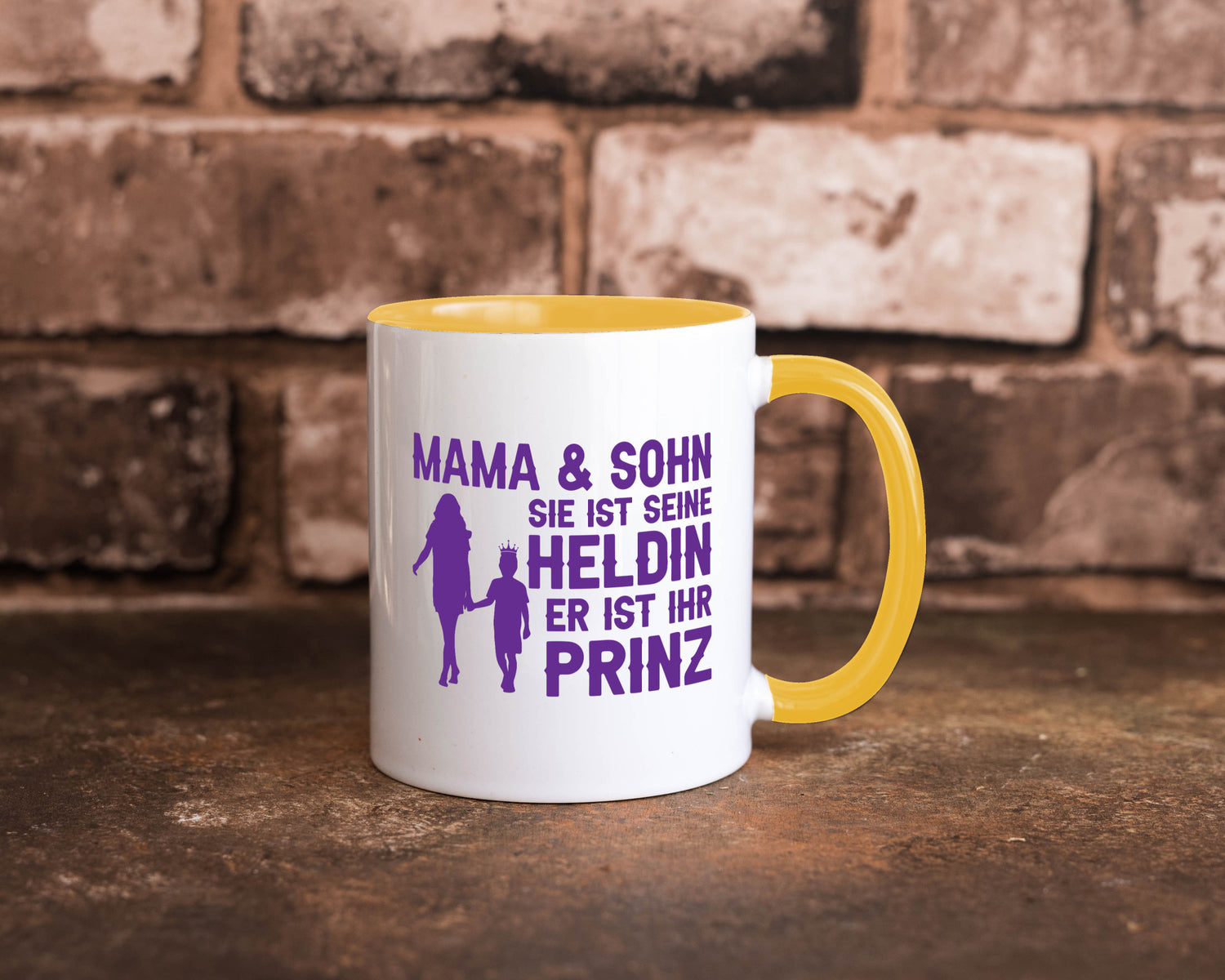 Mama &amp; Sohn | Helding Prinz Mutterliebe Geschenkidee Familie Humor Tasse