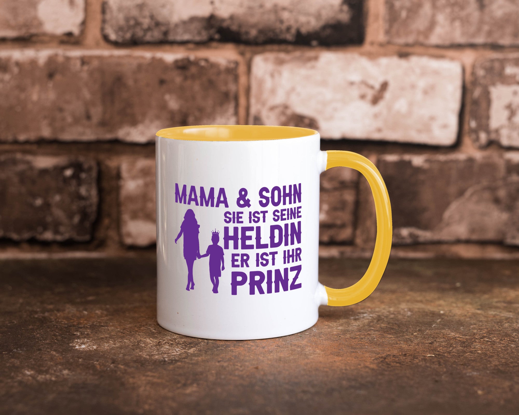 Mama &amp; Sohn | Helding Prinz Mutterliebe Geschenkidee Familie Humor Tasse