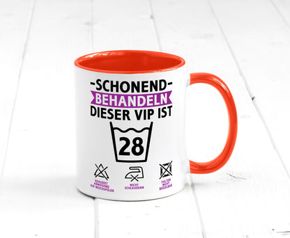 28 Geburtstag | schonend behandeln Jahre Humor Geschenkidee Tasse
