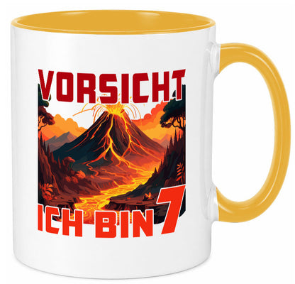 7. Geburtstag | 7 Jahre Vulkanausbruch Vulkan lustig Geschenkidee Geschenk Tasse