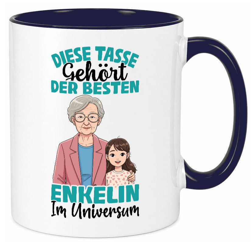 Im Universum: Enkelin | Opa Oma Großmutter Großvater Geschenk Familie Tasse