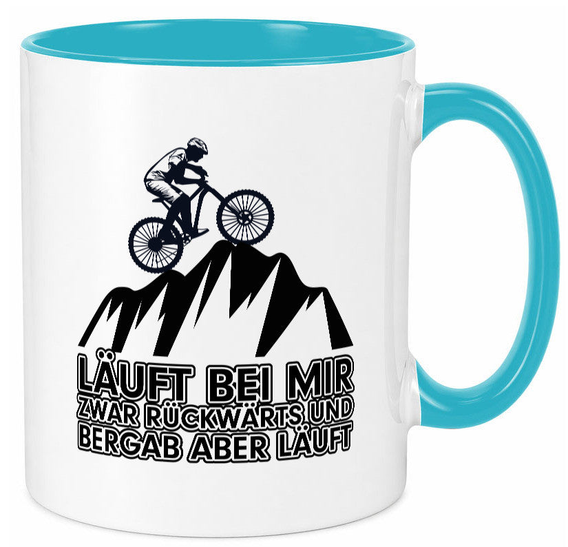 Läuft bei mir | Pechvogel Tasse Radfahrer Statement Humor Geschenkidee