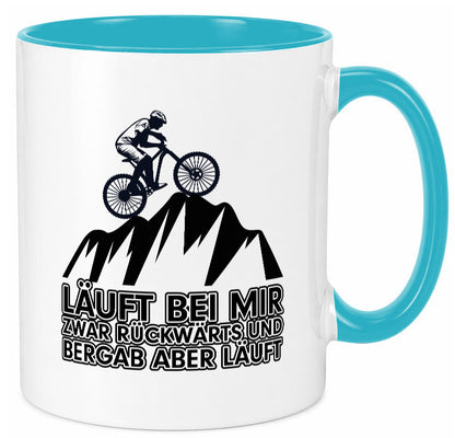 Läuft bei mir | Pechvogel Tasse Radfahrer Statement Humor Geschenkidee