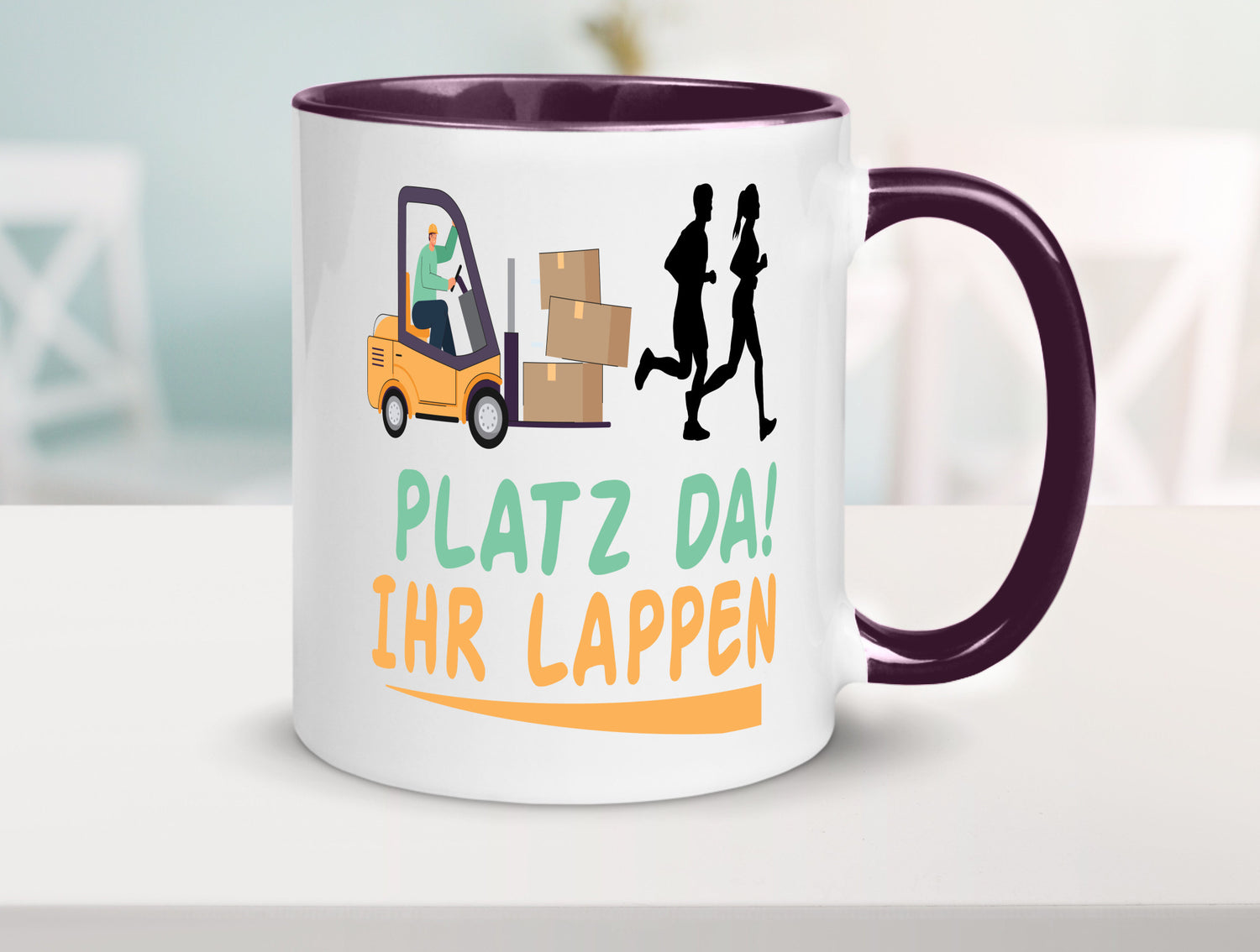 Platz da ihr Lappen | Stapler Fahrer Humor Geschenkidee Tasse