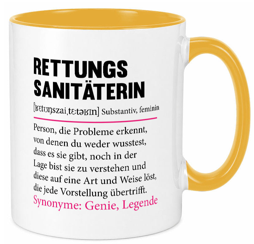 Rettungssanitäterin | Beruf Sanitäter Spruch v2 Humor Arbeit Kollegen Büro