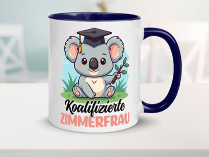 Koalifizierte Zimmerfrau| Holzbau | Handwerkerin lustiger Spruch Geschenk Humor