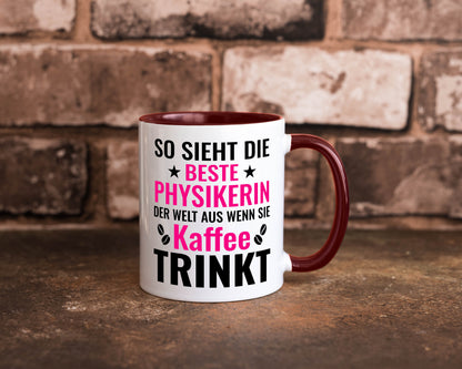 Kaffee trinkt: Physikerin | Physik Geschenk Humor Geschenkidee lustiger Spruch