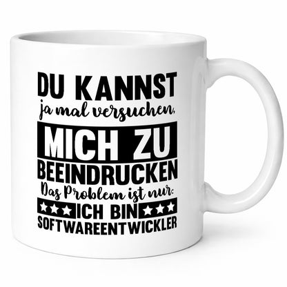 Versuch mich zu beeindrucken, bin Softwareentwickler | IT Humor Geschenkidee