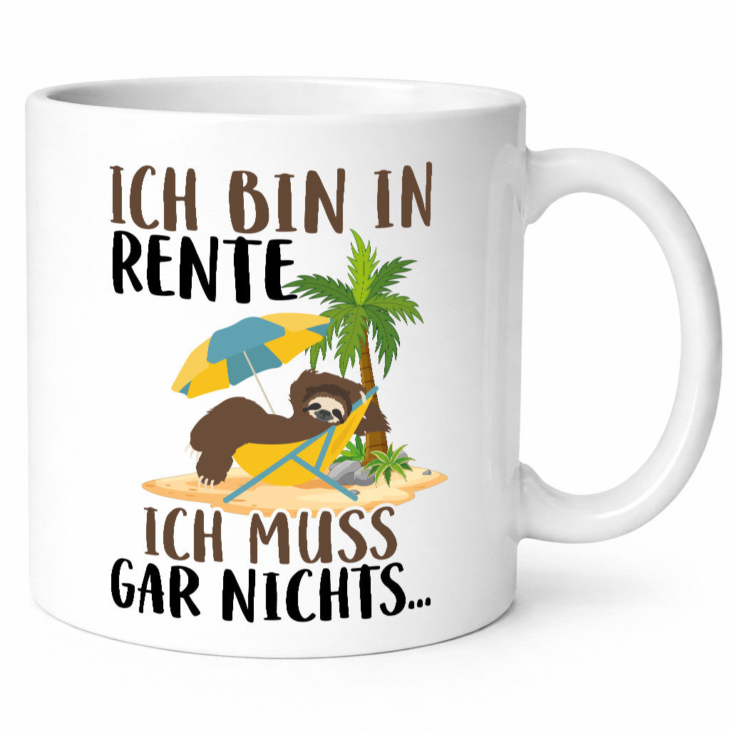 Ich bin in Rente | Faultier Rentner Ruhestand Geschenk Jubiläum lustiger Spruch