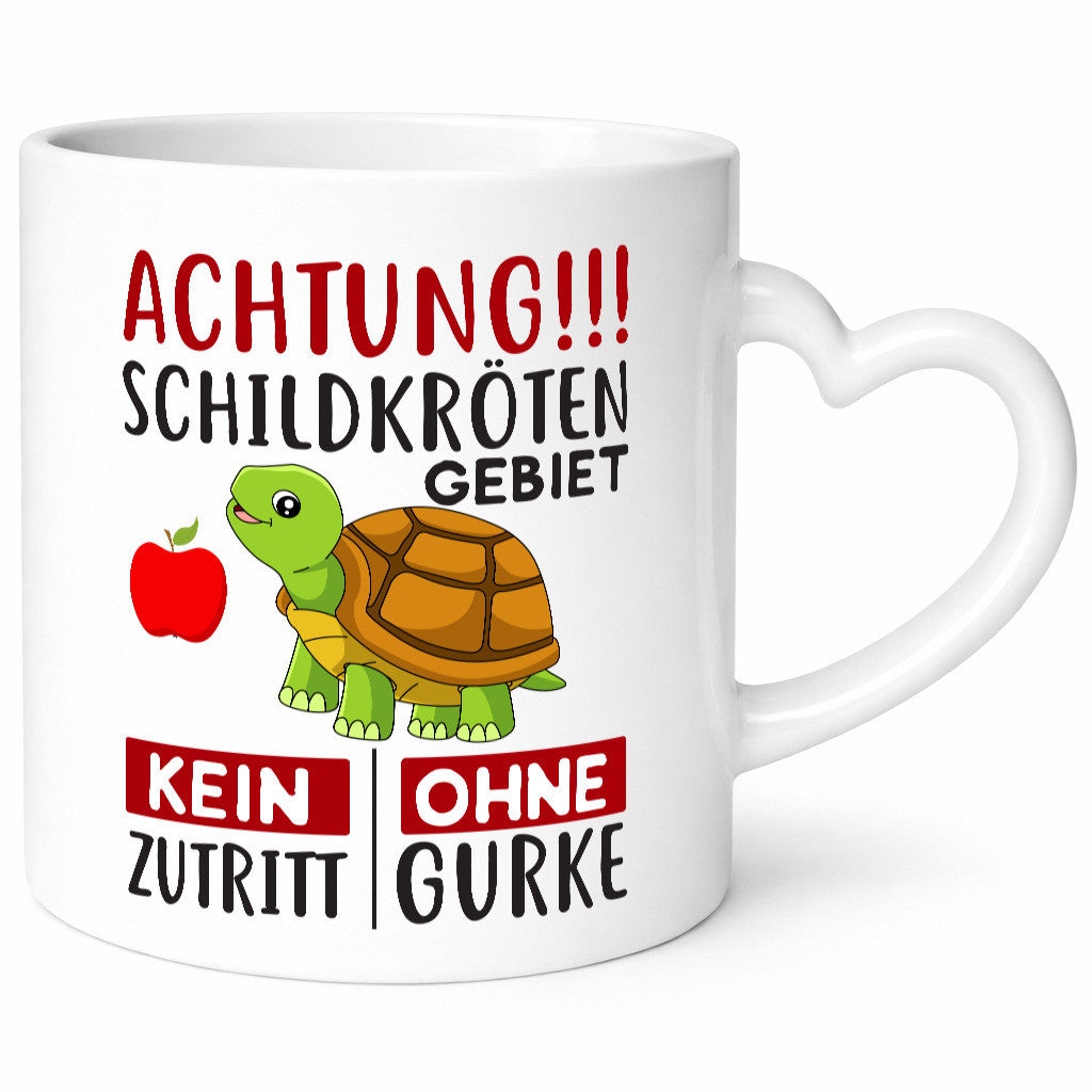 Achtung Schildkröte lustig Humor Geschenkidee Geschenk Tasse