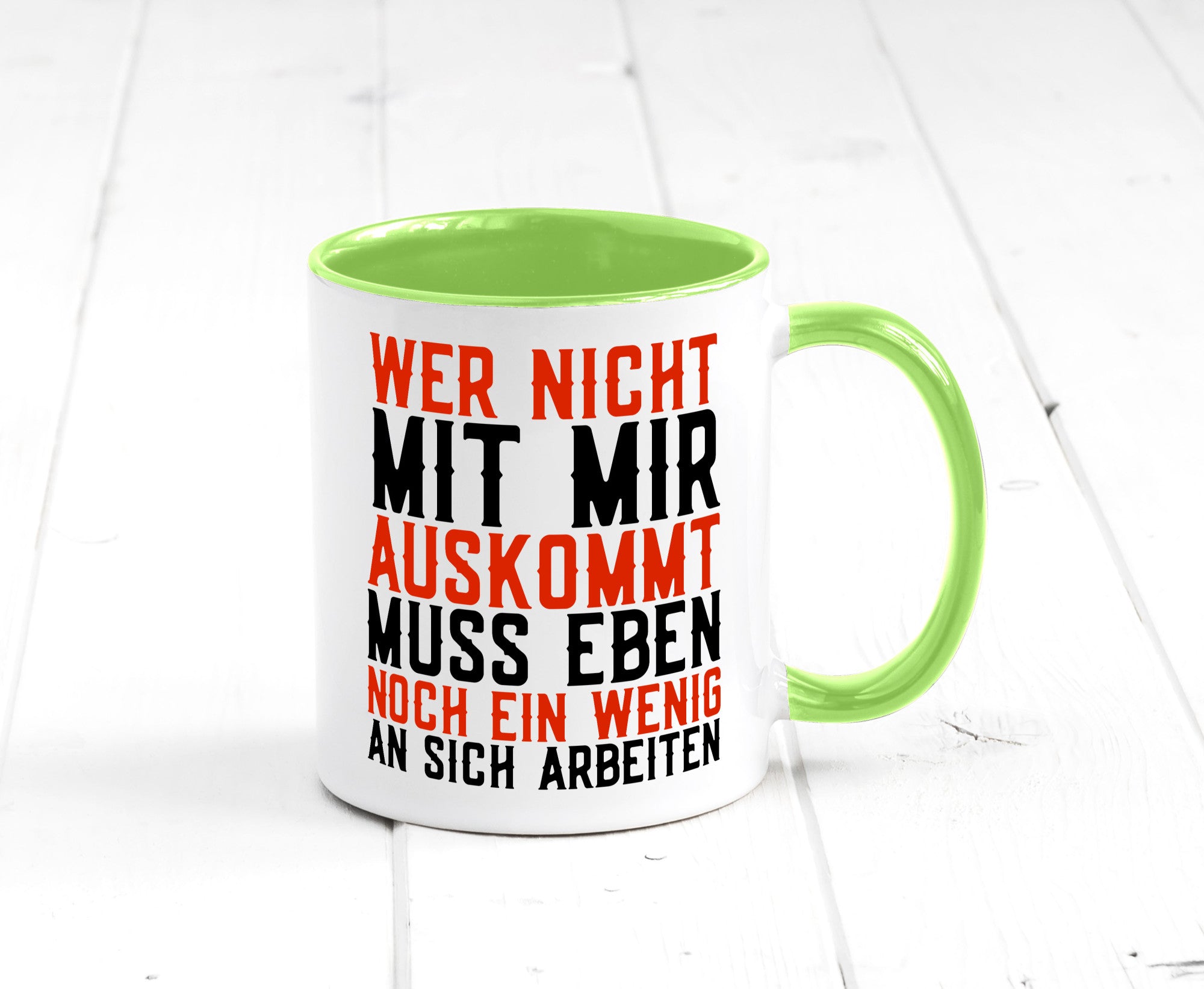 Wer nicht mit mir auskommt | Selbstbewusst witziger Spruch Geschenkidee Humor