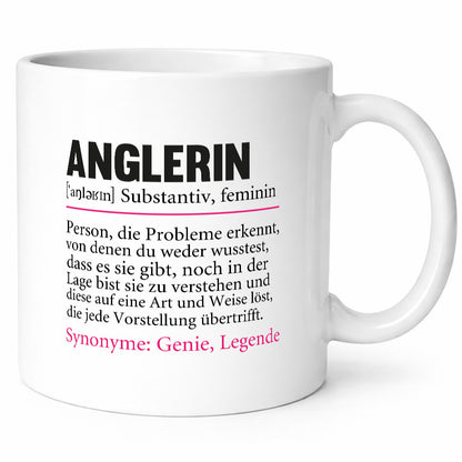 Anglerin | Spruch Angeln Fischerin Beruf Humor Arbeit Kollegen Büro