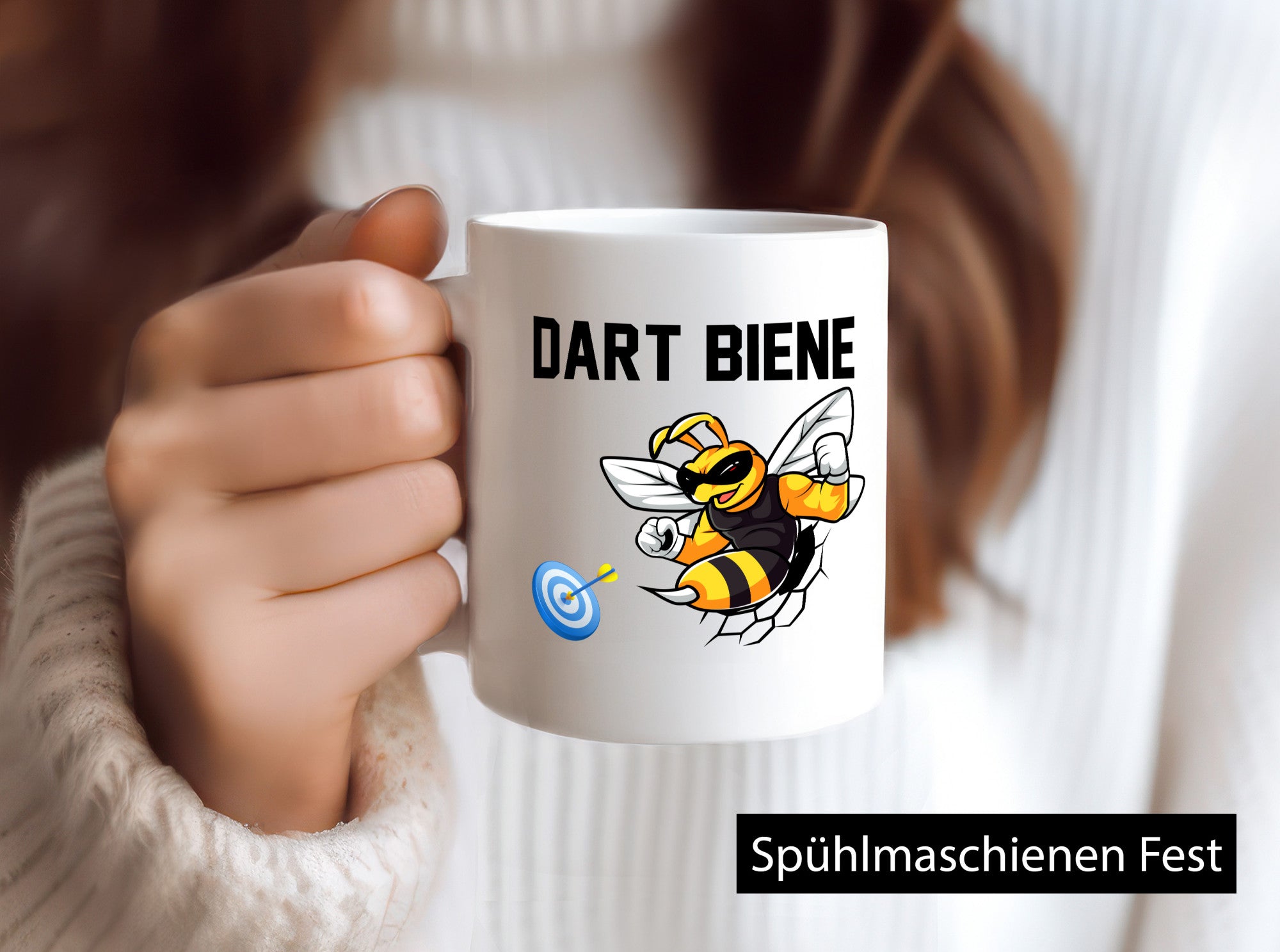 Dart Biene | Darten Dartscheibe v2 Humor Geschenkidee Tasse