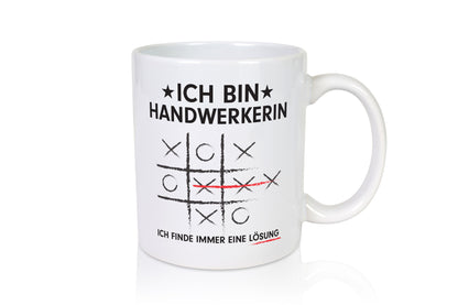 Löse Probleme: Handwerkerin | Handwerkerinnen Humor Geschenkidee Tasse