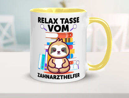 Relax Tasse: Zahnarzthelfer | Zahnmedizin lustig Humor Geschenkidee Geschenk