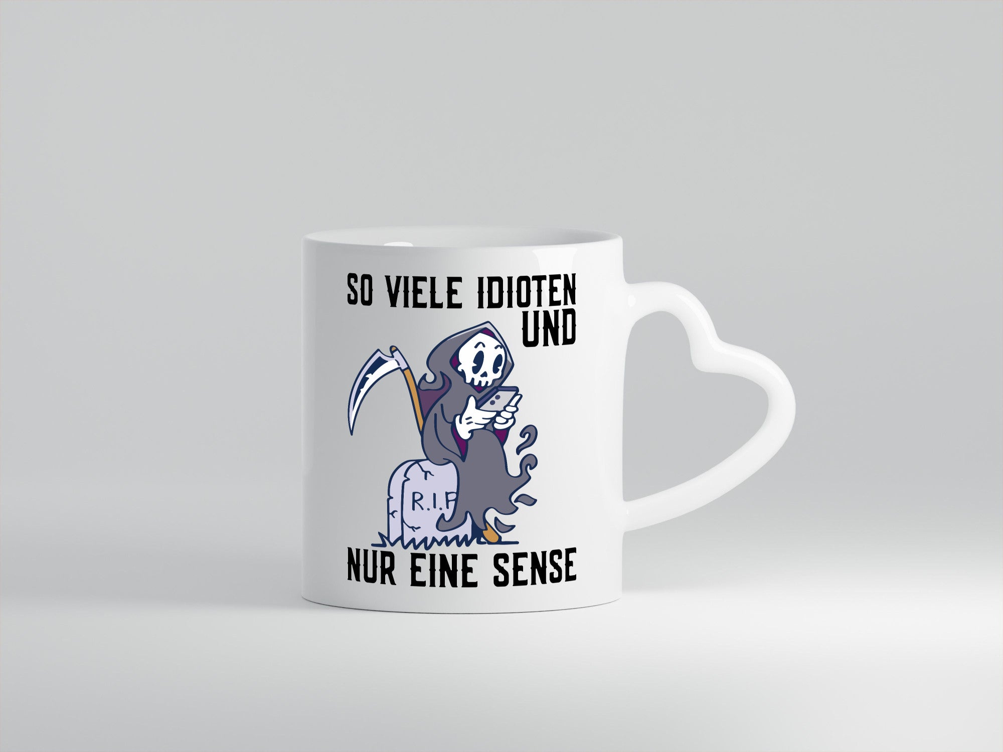 So viele Idioten | Sensenmann Sense Grab RIP Humor Geschenkidee Tasse