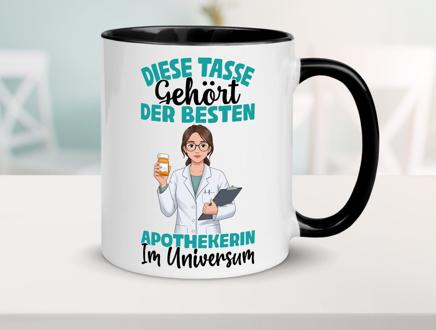 Im Universum: Apothekerin | Apotheke Pharmazie lustiger Spruch Geschenk Humor
