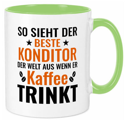 Kaffee trinkt: Konditor | Konditorei lustiger Spruch Geschenk Humor Tasse