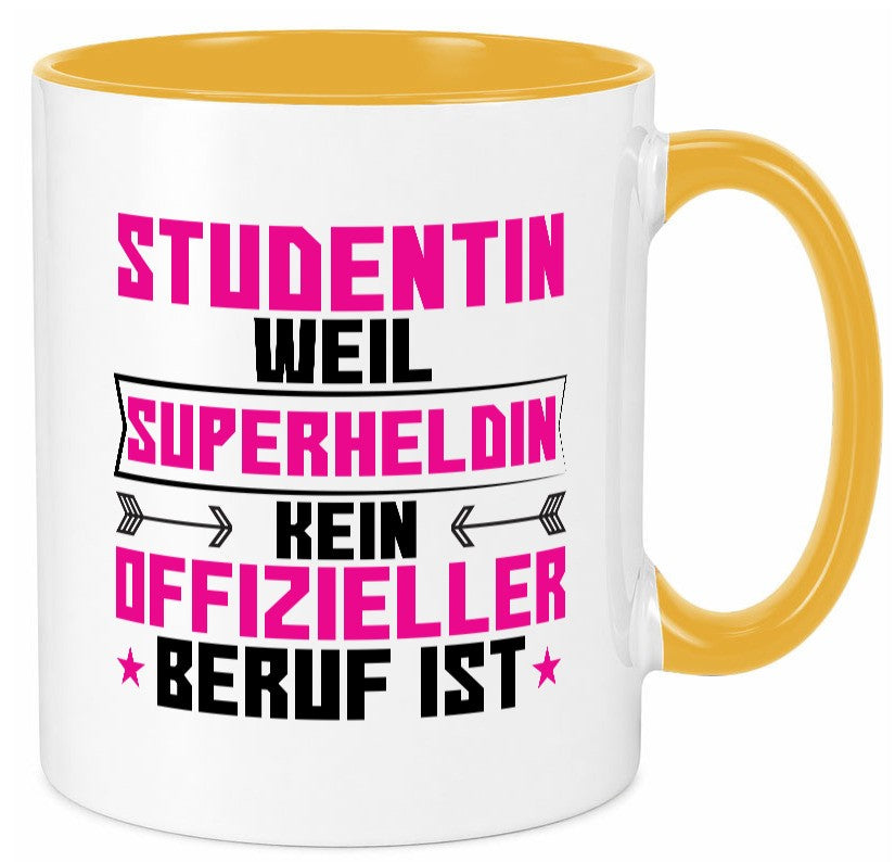 Superheldin Studentin | Uni Studium Universität Humor Geschenkidee Tasse