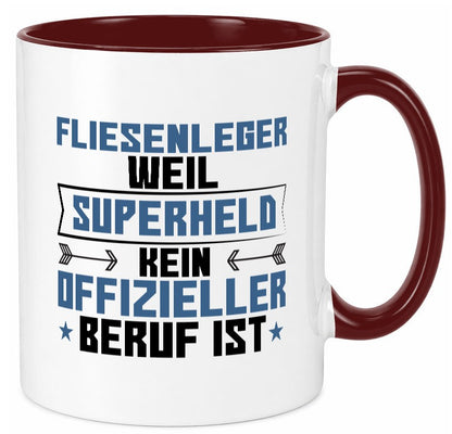 Superheld Fliesenleger | Fliesenlegen Bau Geschenk Humor Geschenkidee lustiger Tasse