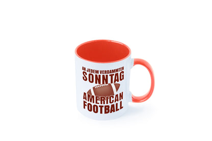 American Football | Sportfan Motiv jeden Sonntag Humor Geschenkidee Tasse