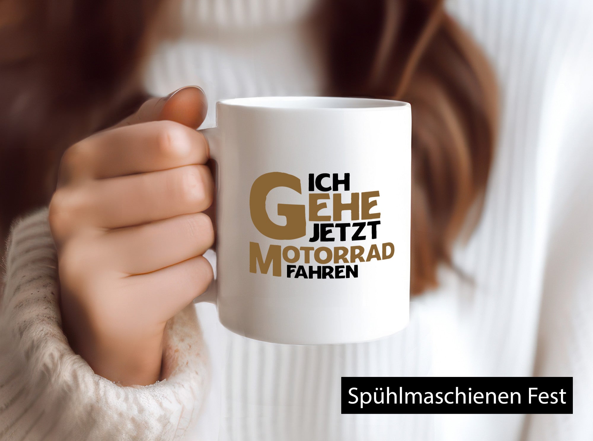 Ich gehe jetzt motorad fahren | Biker Motoradfahrer Geschenkidee Humor Tasse