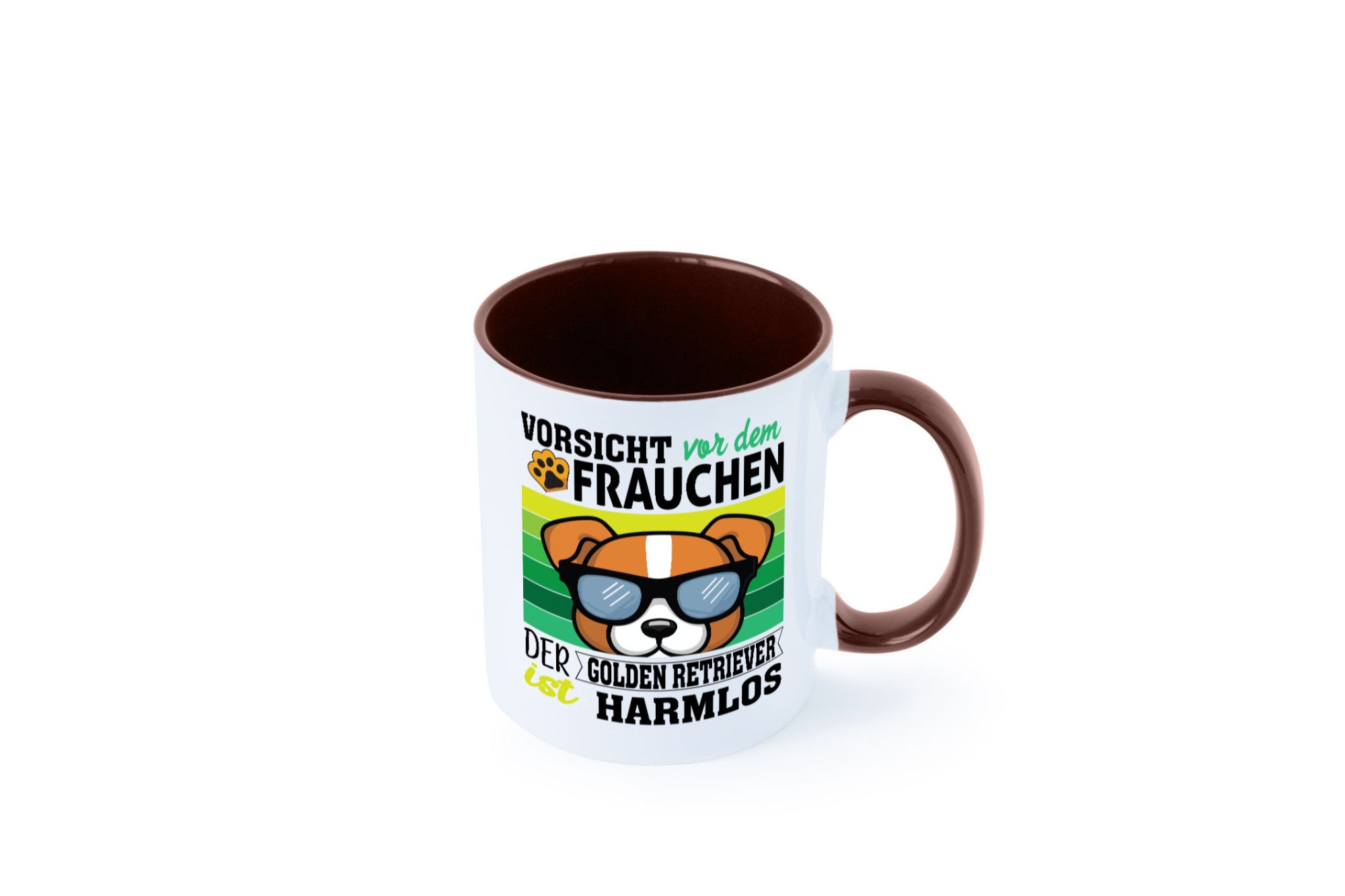 Vorsicht vor dem Frauchen Golden Retriever ist Harmlos lustiger Spruch Geschenk