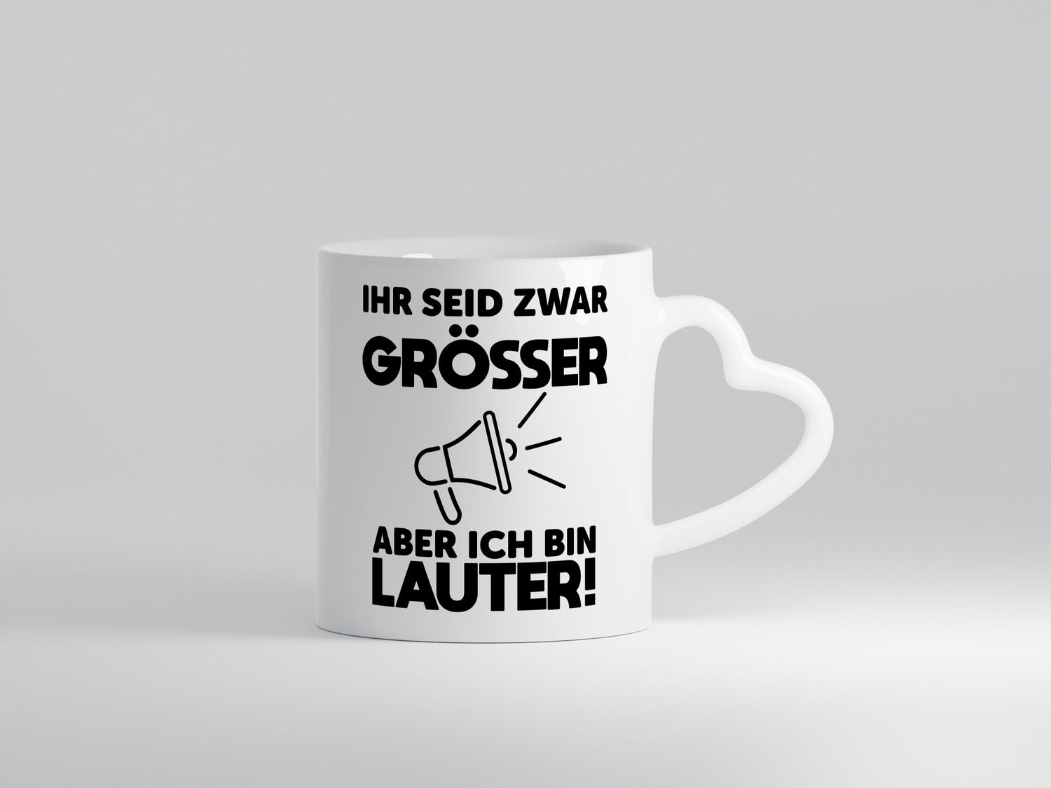 Ihr seid zwar größer aber ich bin Lauter lustiger Spruch Geschenk Humor