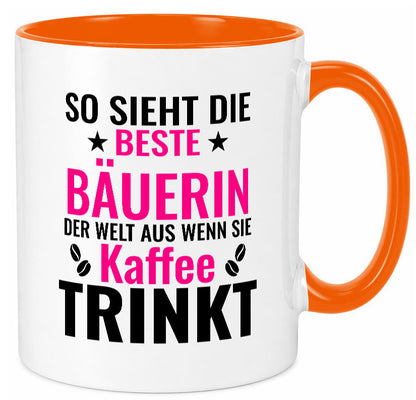 Kaffee trinkt: Bäuerin | Bauernhof Landwirtschaft Geschenk Humor Geschenkidee