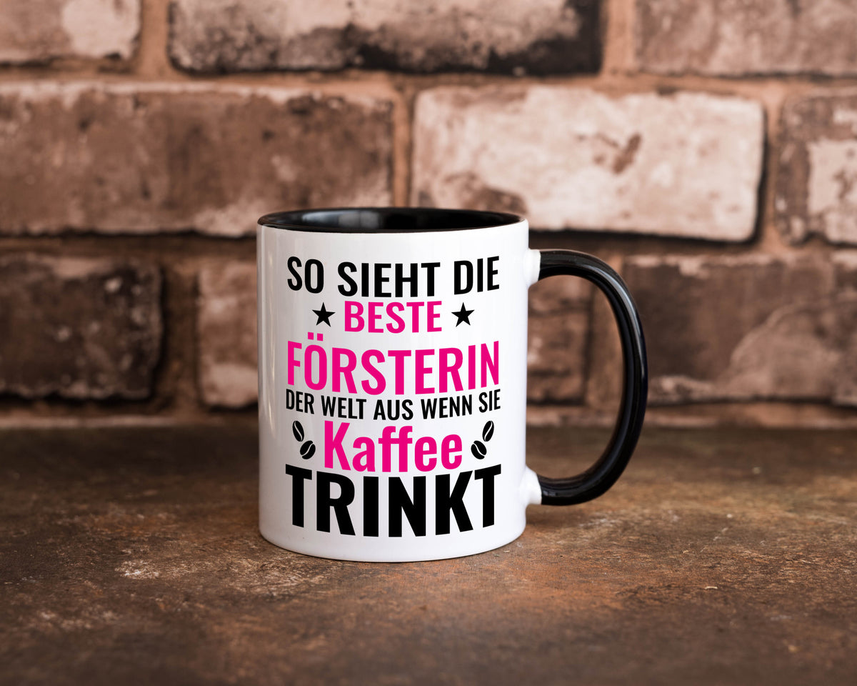 Kaffee trinkt: Försterin | Forst Arbeit Humor Kollegen Büro Geschenkidee Tasse