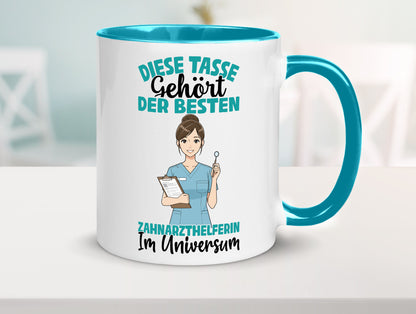 Im Universum: Zahnarzthelferin | Zahnmedizin Humor Geschenkidee Tasse