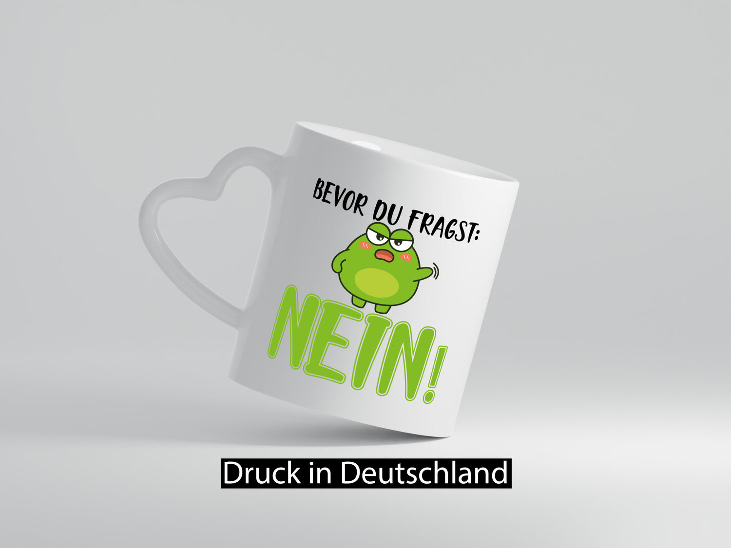 Bevor du fragst: Nein! | Frosch Tasse Büro Muffel Geschenk Arbeit Kollegen