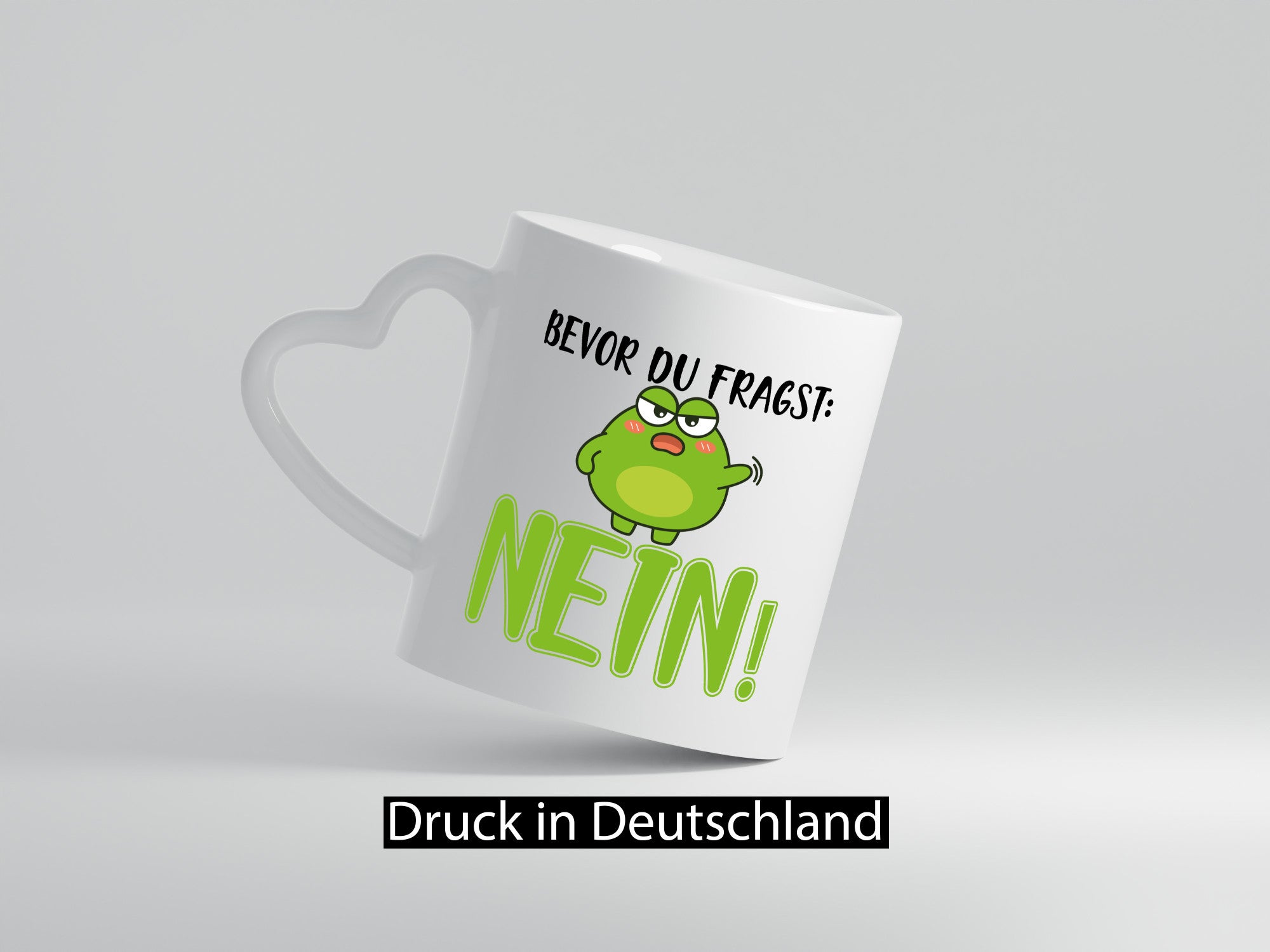 Bevor du fragst: Nein! | Frosch Tasse Büro Muffel Geschenk Arbeit Kollegen