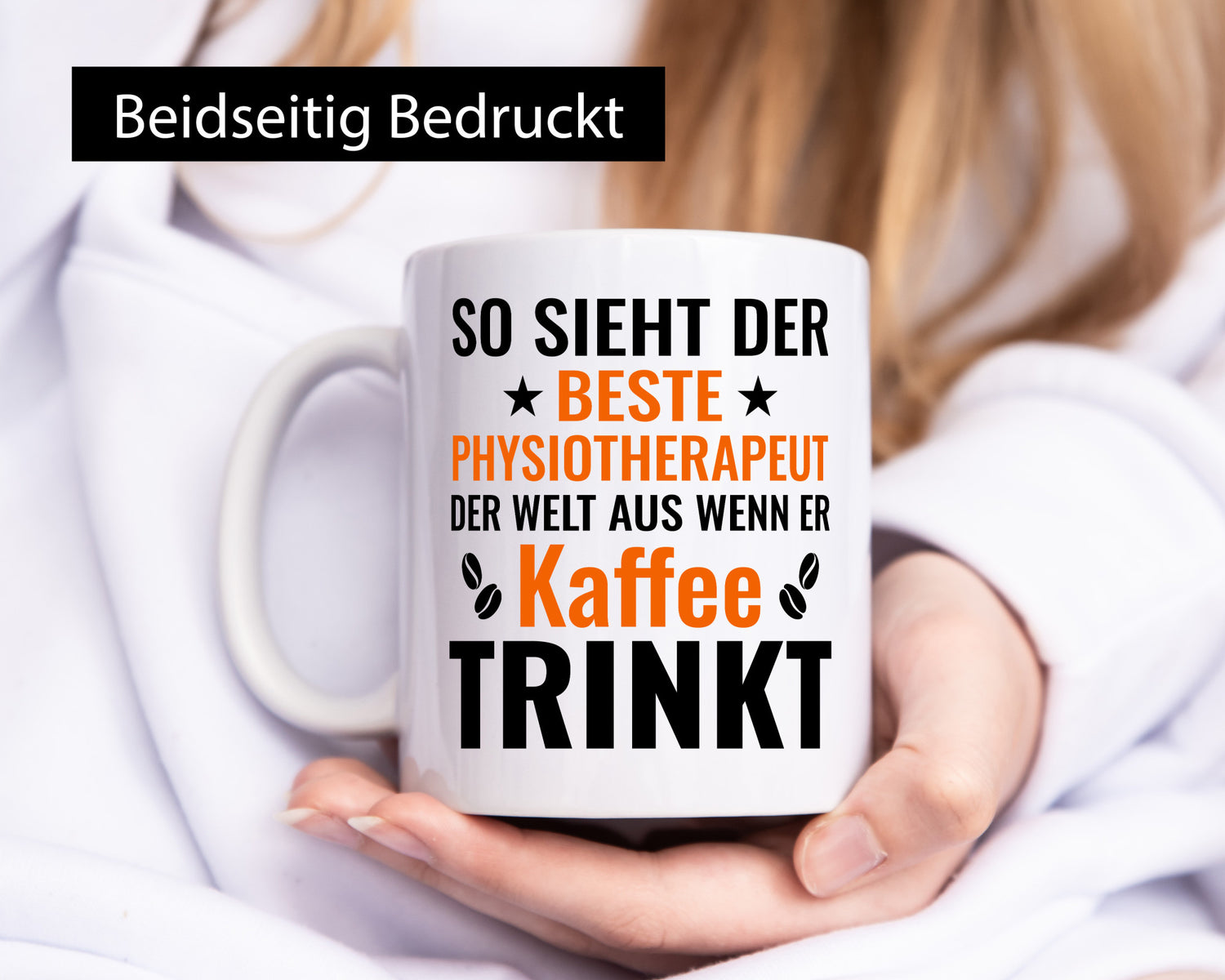 Kaffee trinkt: Physiotherapeut Geschenkidee Humor Tasse