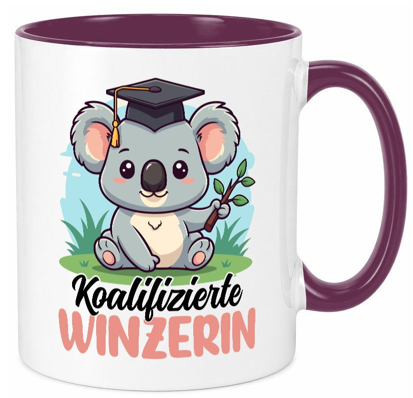 Koalifizierte Winzerin | Weinbauer Wein Geschenkidee Humor Tasse