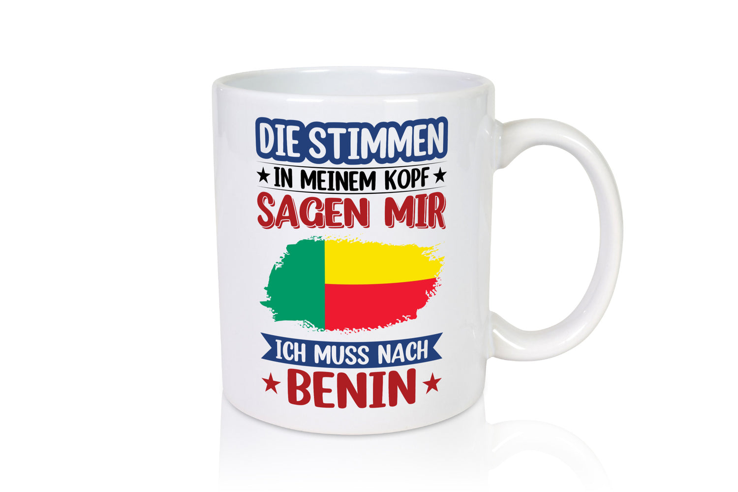 Benin | Urlaub Stimmen in meinem Kopf Traumland Geschenkidee Humor Tasse