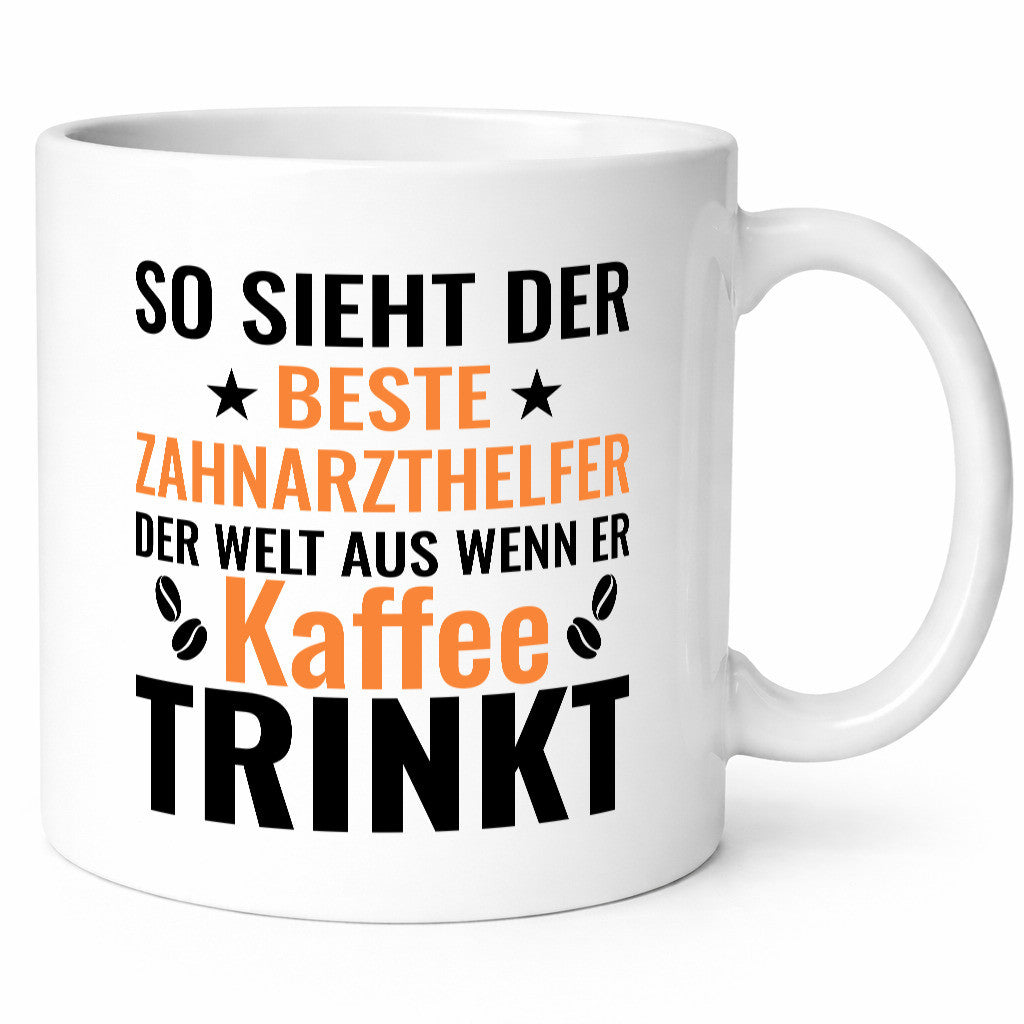 Kaffee trinkt: Zahnarzthelfer | Zahnmedizin Geschenkidee Humor Tasse