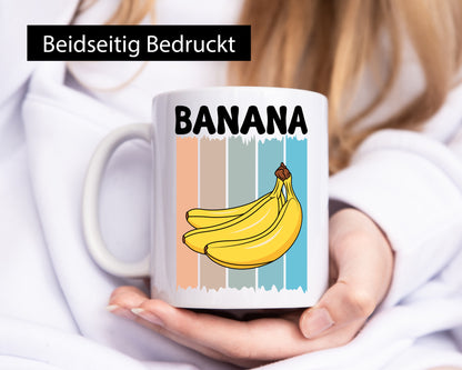 Retro Banana | Bannane Frucht Geschenk Humor Geschenkidee lustiger Spruch Tasse