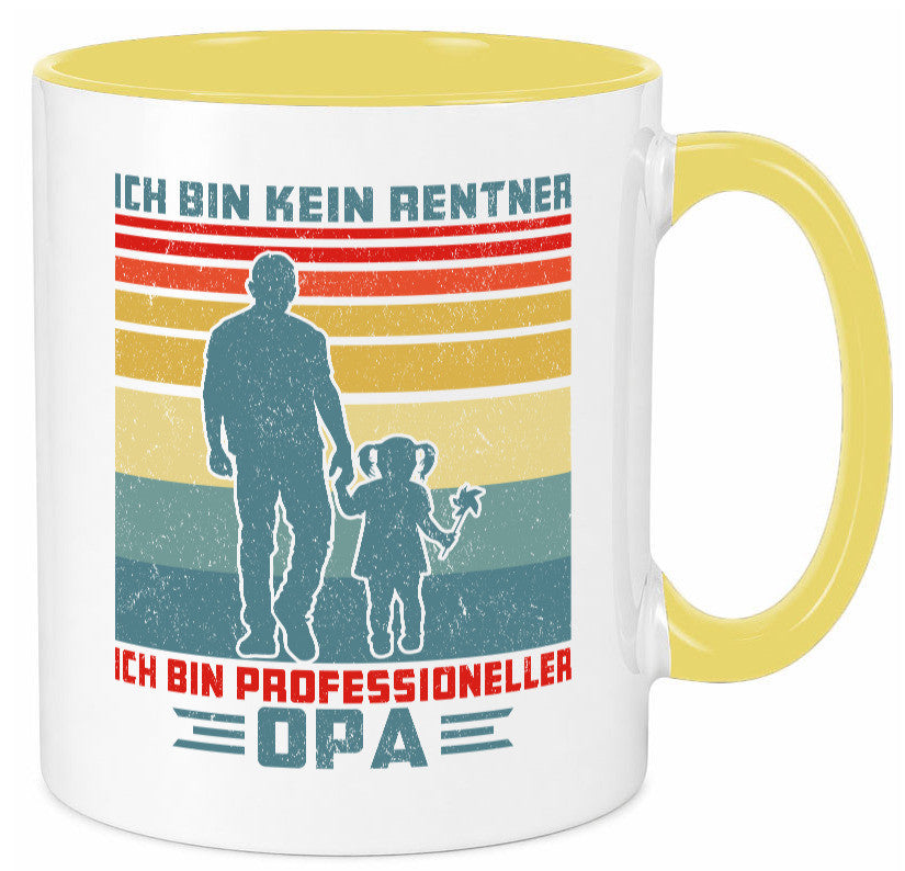 Kein Rentner bin Profesioneller Opa | Groß vater lustig Familie Geschenkidee Tasse