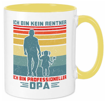 Kein Rentner bin Profesioneller Opa | Groß vater lustig Familie Geschenkidee Tasse