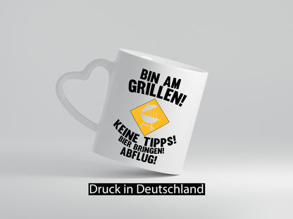 Bin am Grillen | Bier bringen und Abflug Grillmeister Geschenk Humor
