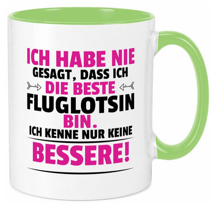 Die Beste Fluglotsin | Flughafen Flugverkehr lustiger Spruch Geschenk Humor Tasse