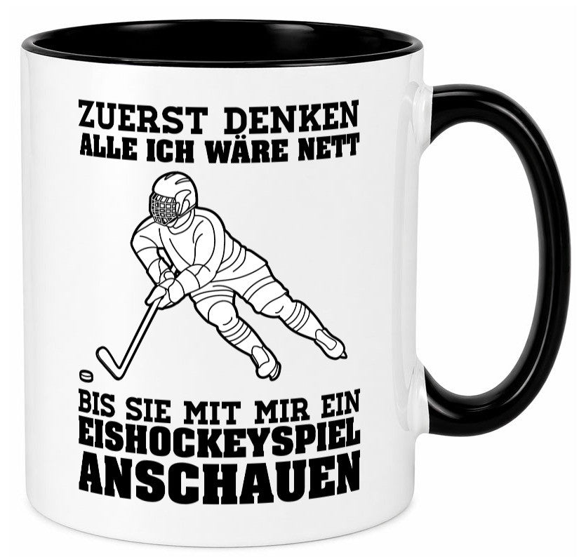 Eishockeyspiel | Eishockeyfan Tasse Eishockeyspieler Humor Geschenkidee