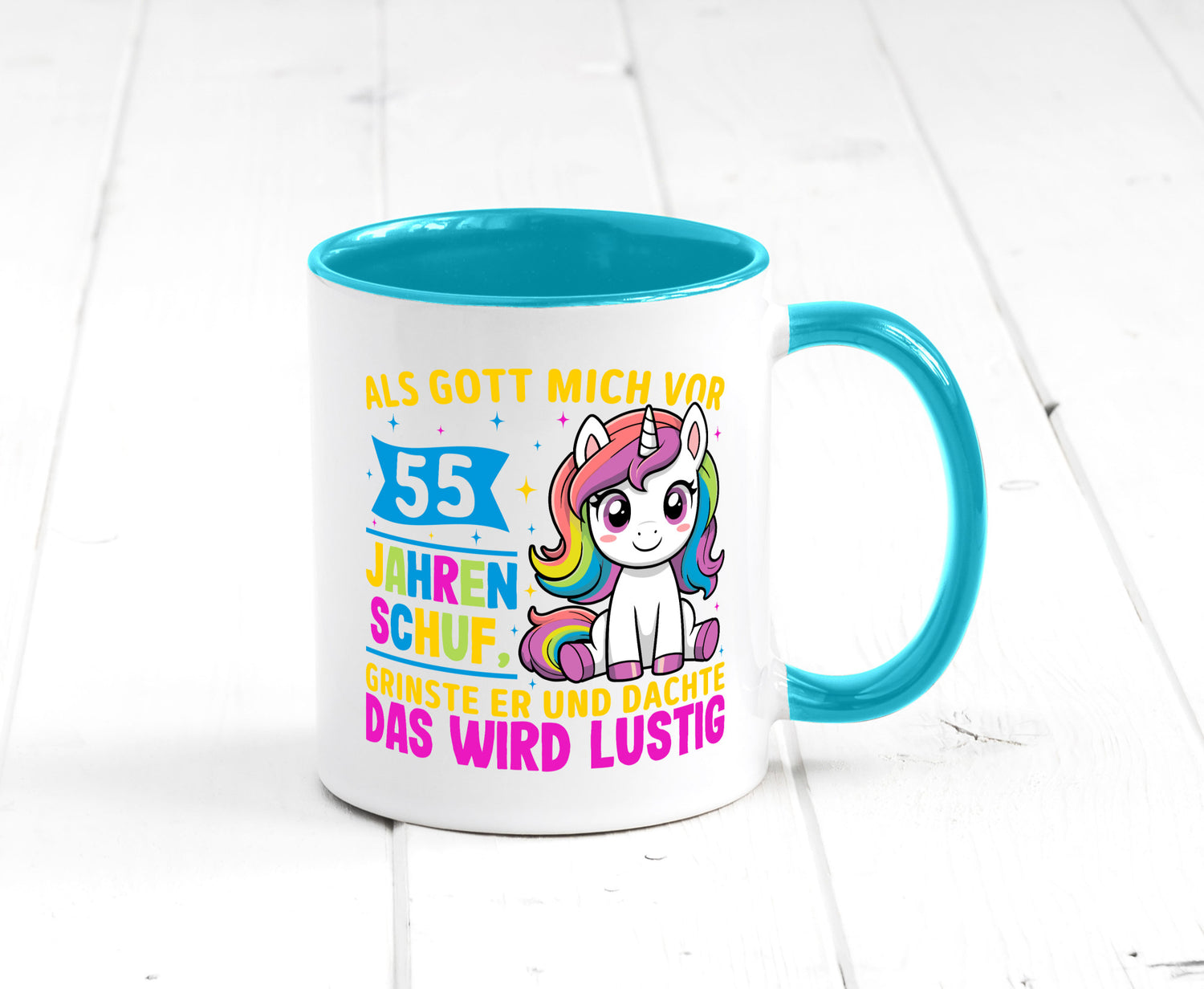55. Geburtstag | Als Gott mich schuf 40 Jahre v2 lustiger Spruch Geschenk